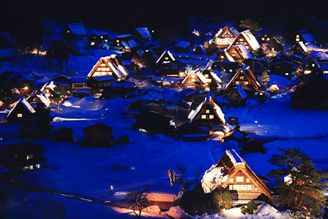 白川乡亮灯仪式