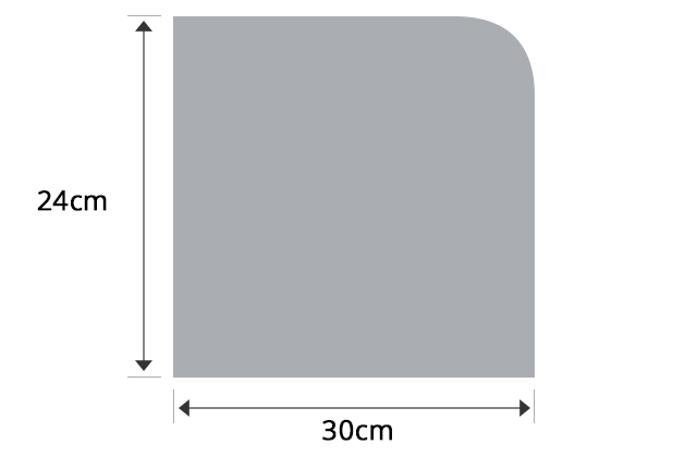 Average overhead rack size on single-deck buses