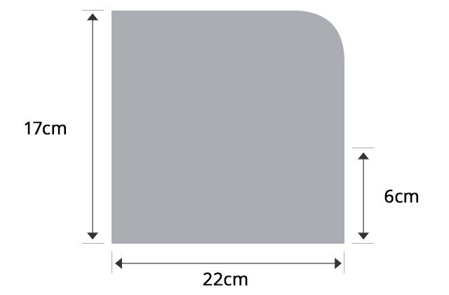 Average overhead rack size on the top deck of double-decker buses