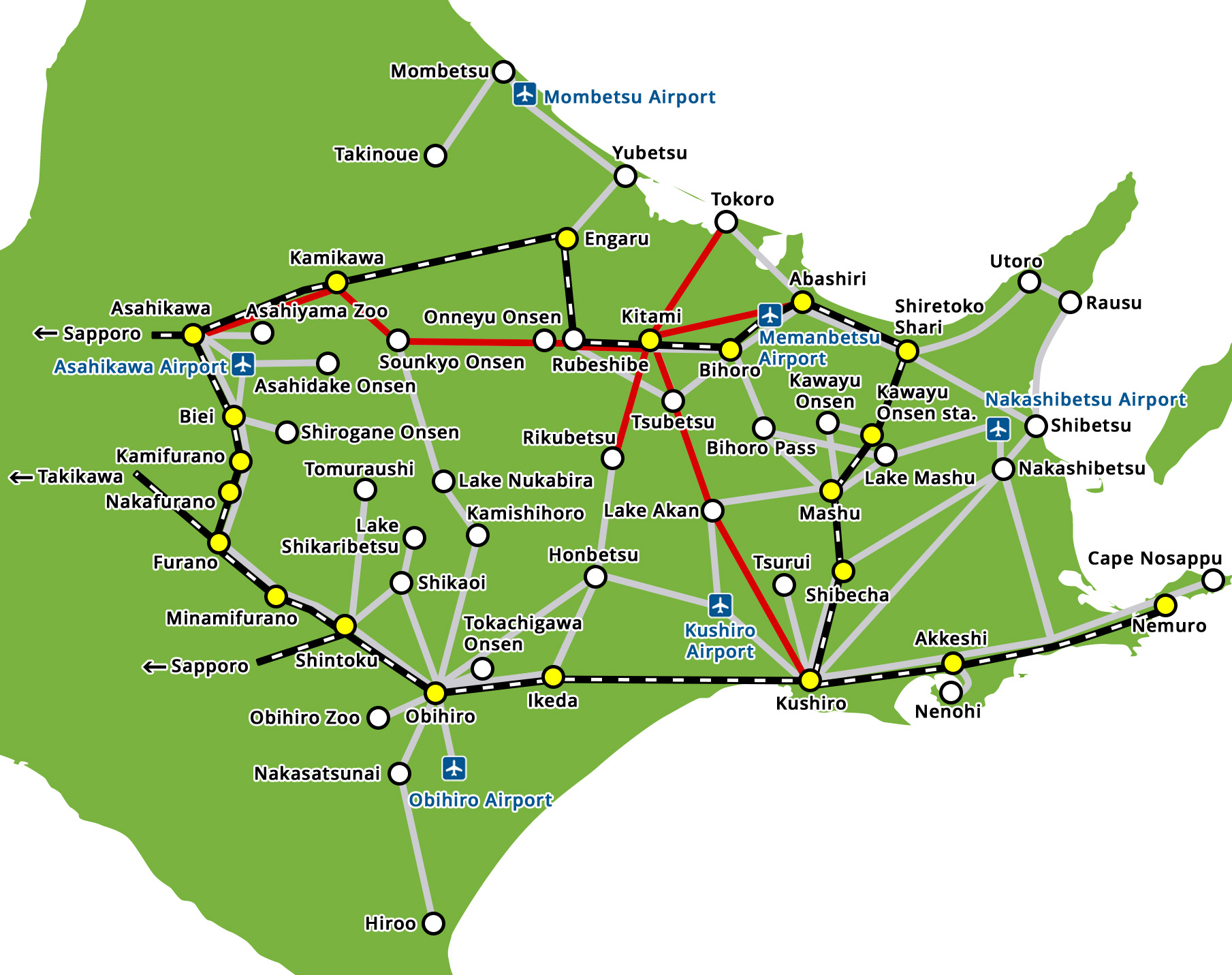 Route Map of Kitami Area
