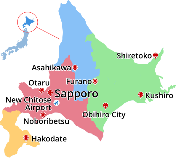 Major 4 Areas of Hokkaido