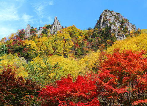 Sounkyo Gorge Autumn Leaves