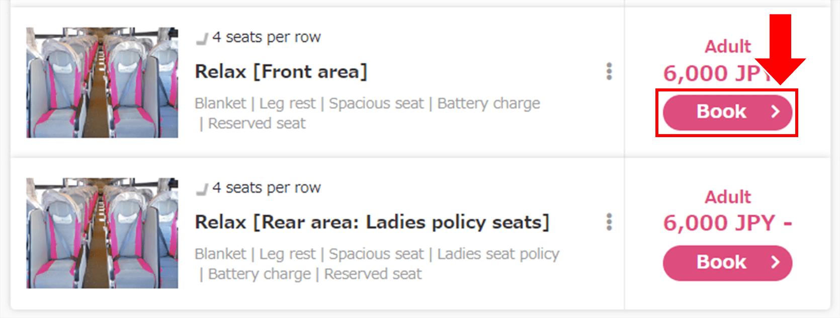 Choose the bus with the desired route