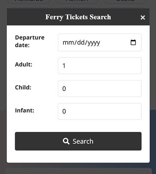 Ferry Availability Search
