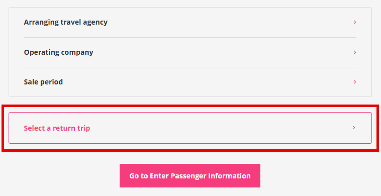 Confirm Selection Details