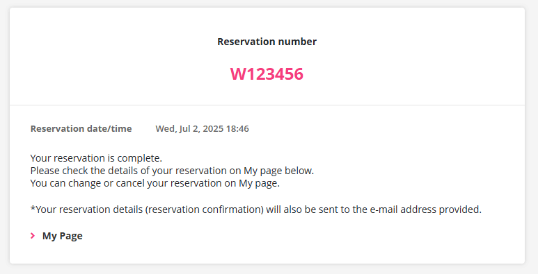 Booking Complete