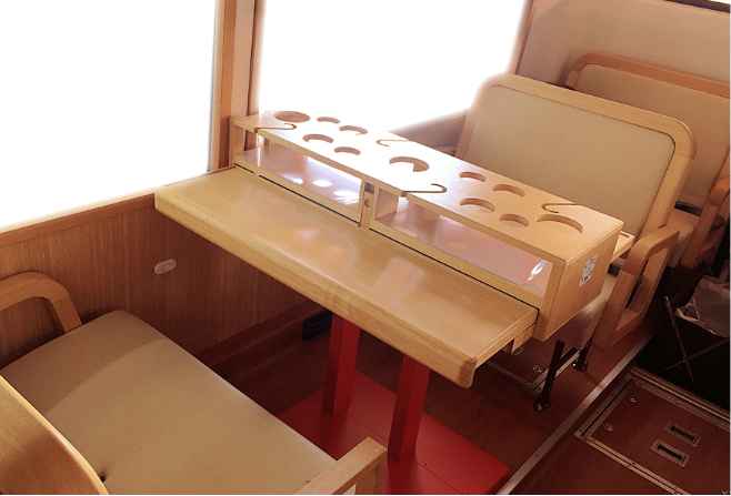 Rear seat for four with roof