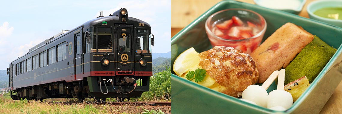 Kyoto Tango Railway KURO-MATSU Train Sweets Course
