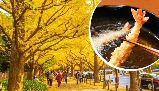 Tokyo Walking Tour with Tempura course meal