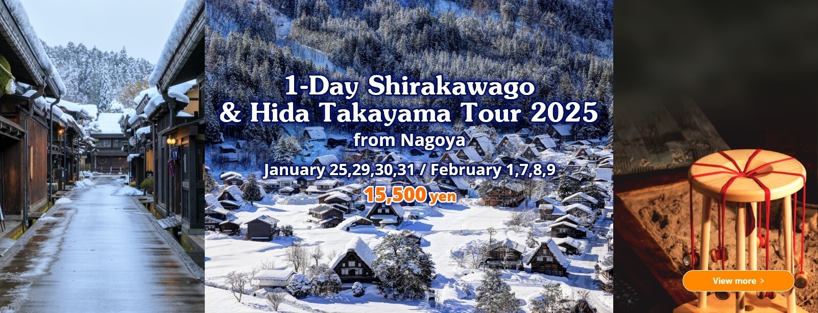 1-Day Shirakawago & Hida Takayama Tour 2025