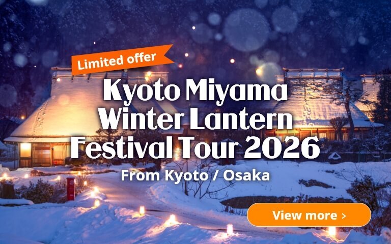 Kyoto Miyama Winter Lantern Festival & Kinkakuji Temple