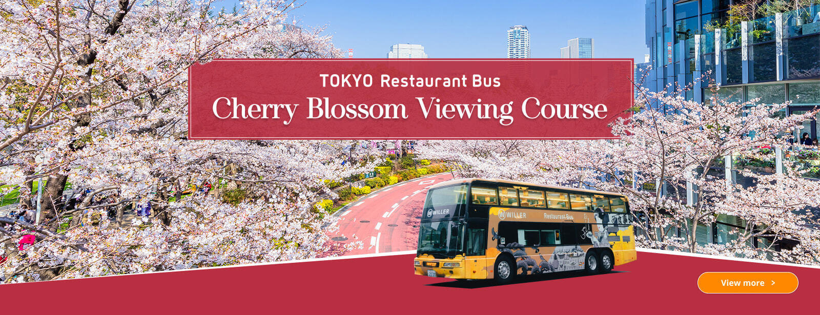 Tokyo Restaurant Bus Cherry Blossom Viewing Course