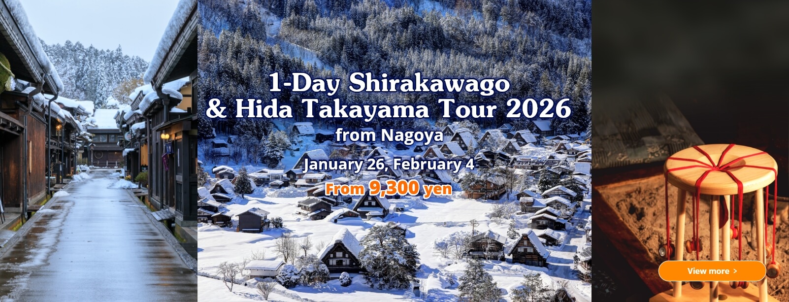 1-Day Shirakawago & Hida Takayama Tour 2025