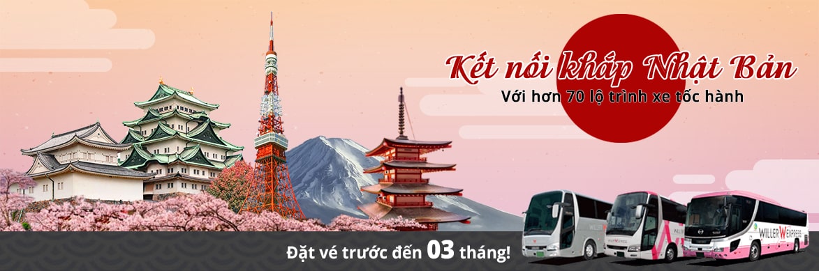 Kết nối khắp Nhật Bản với hơn 70 lộ trình xe tốc hành.