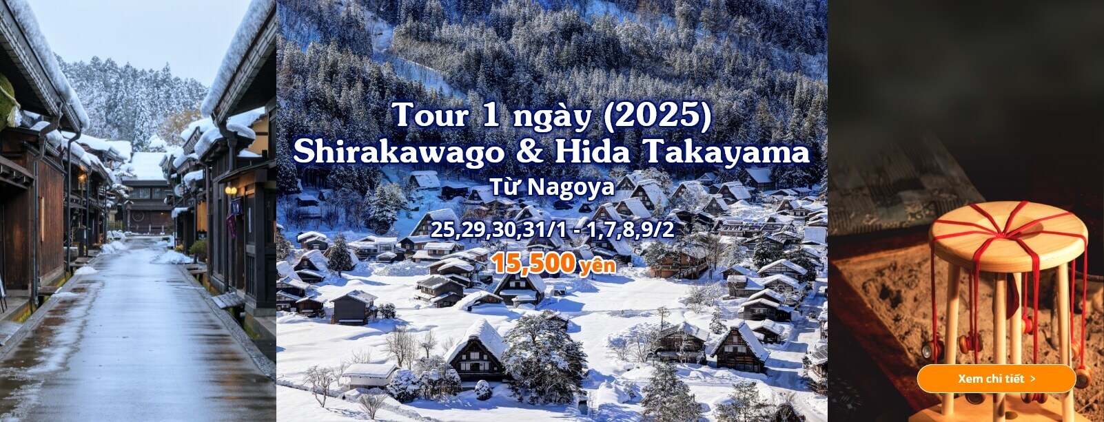 1-Day Shirakawago & Hida Takayama Tour 2025