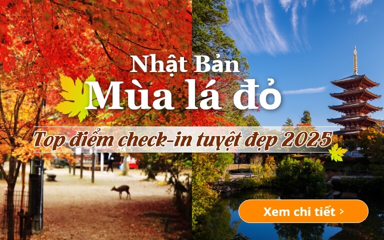 Những địa điểm ngắm lá mùa thu tại Nhật Bản năm 2025